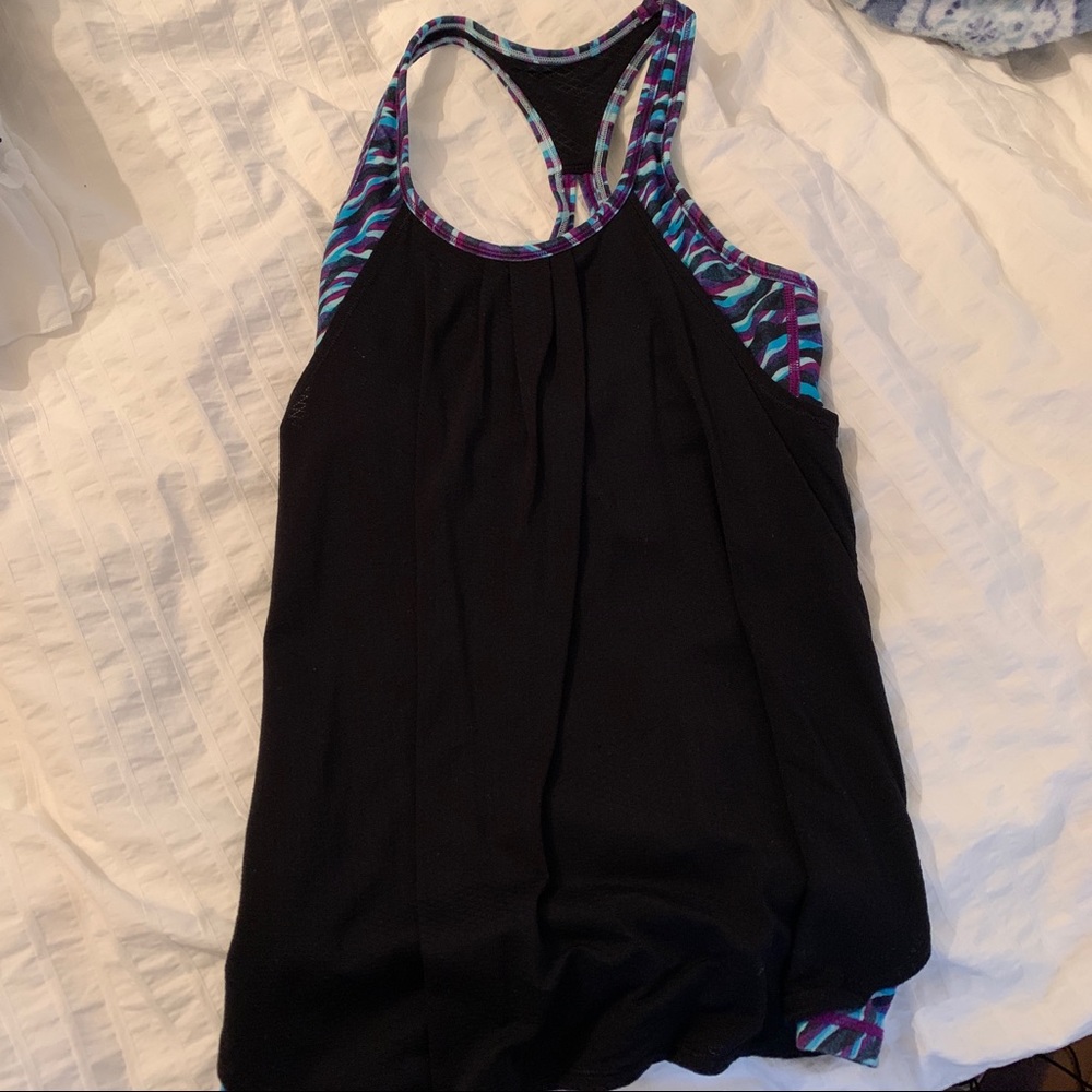 Ivivva double Dutch cross cross back tank leopard